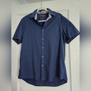 MENS Michael Kors Navy Blue Button Up Dress Shirt